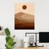 Terracotta woestijnlandschap neutrale boho muurkun poster (Thuiskantoor)