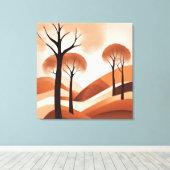 Terracotta Wonderland AI art Canvas Afdruk (Insitu (Houten vloer))