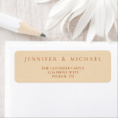 Terracotta Yellow Tone Simple Minimalistic Wedding Etiket (Insitu)