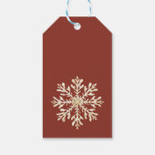 Terracotta Yorkie Kerstmis Cadeaulabel (Achterkant)