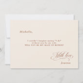 Terracotta zal je mijn bruidsmeisje zijn kaart (Achterkant)