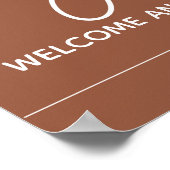 Terracotta Ze zei ja Verloving Welkomstteken Poster (Hoek)