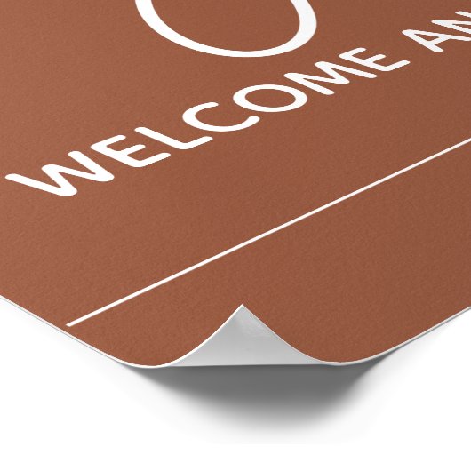 Terracotta Ze zei ja Verloving Welkomstteken Poster (Hoek)