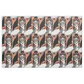 Terracotta Zebra Muse Art Deco Pattern Stof (Fat Quarter)