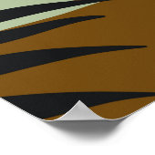 Terracotta Zen Stenen Abstract Boho Wand Kunstprin Poster (Hoek)