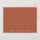 Terracotta Zilver Hart Script Bedankt voor uw Zake Briefkaart (Achterkant)