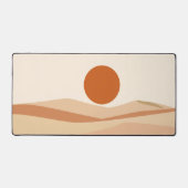 Terracotta Zon Boho Abstract Landschap Mid-Century Bureaumat (Voorkant)