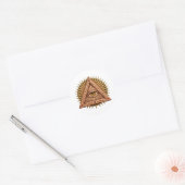 Terracotta Zon Oog Sticker (Envelop)