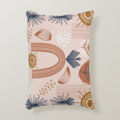 Terracotta Zonsopgang: Boho Harmony, Blush Pink Accent Kussen (Voorkant(Verticaal))