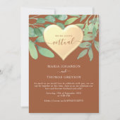 Terracotta Zoom Wedding Invitation Kaart (Voorkant)