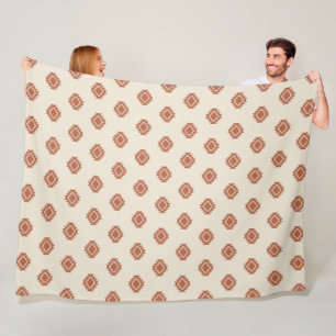 Terracotta Zuidwestelijke Azteekse Geometrische St Fleece Deken