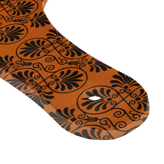 Terracotta Zwart Oudgrieks Meander Patroon Snijplank (Hoek)