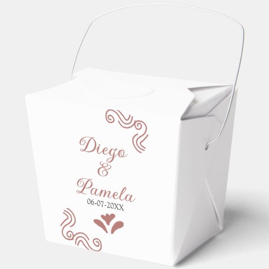 Terracotta zwart rustiek Spaans bruidspaar Bedankdoosjes (Voorkant)