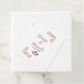 Terracotta zwart rustiek Spaans bruidspaar Bedankjes Labels (In situ)