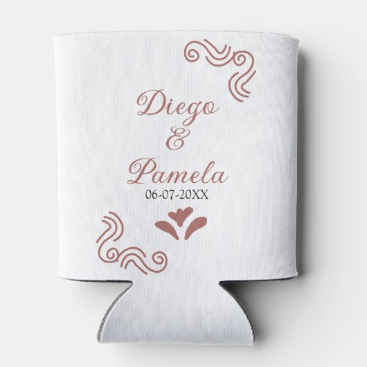 Terracotta zwart rustiek Spaans bruidspaar Blikjeskoeler (Achterkant)