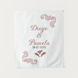 Terracotta zwart rustiek Spaans bruidspaar en Wandkleed