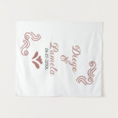 Terracotta zwart rustiek Spaans bruidspaar en Wandkleed (Voorkant (horizontaal))