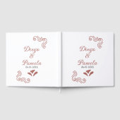 Terracotta zwart rustiek Spaans bruidspaar Gastenboek (Volledig)