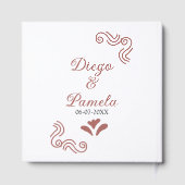 Terracotta zwart rustiek Spaans bruidspaar Gastenboek (Achterkant)