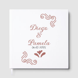 Terracotta zwart rustiek Spaans bruidspaar Gastenboek