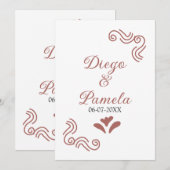 Terracotta zwart rustiek Spaans bruidspaar Kaart (Voorkant / Achterkant)