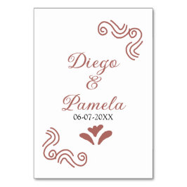 Terracotta zwart rustiek Spaans bruidspaar Kaart