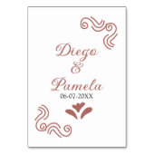 Terracotta zwart rustiek Spaans bruidspaar Kaart (Achterkant)