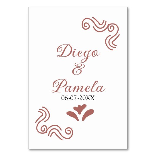 Terracotta zwart rustiek Spaans bruidspaar Kaart (Voorkant)