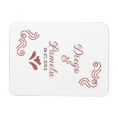 Terracotta zwart rustiek Spaans bruidspaar Magneet (Horizontaal)