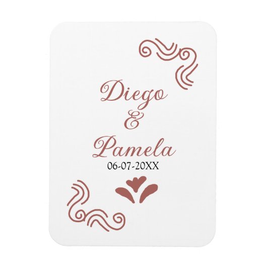 Terracotta zwart rustiek Spaans bruidspaar Magneet (Verticaal)