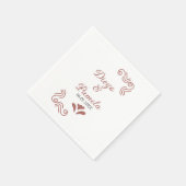 Terracotta zwart rustiek Spaans bruidspaar Servet (Hoek)