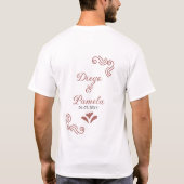 Terracotta zwart rustiek Spaans bruidspaar T-shirt (Achterkant)