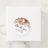 Terracottal Autumn Herfst Floral Hartelijk dank Bedankjes Labels (In situ)