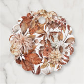 Terracottal Autumn Herfst Floral Hartelijk dank Bedankjes Labels (Achterkant)