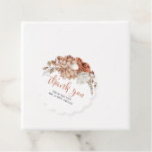 Terracottal Autumn Herfst Floral Hartelijk dank vo Bedankjes Labels (In situ)