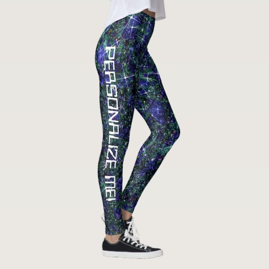Terraform Garden Green Galaxy Glitter CUSTOM Leggings (Rechts)