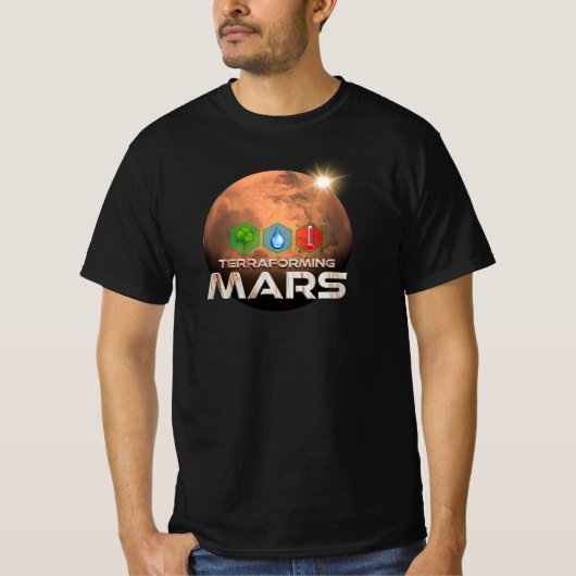 Terraforming Mars 3 Hex Design T-shirt (Voorkant)