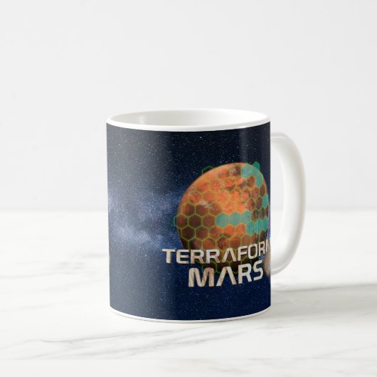 Terraforming Mars Hex Map Koffiemok (Voorkant rechts)