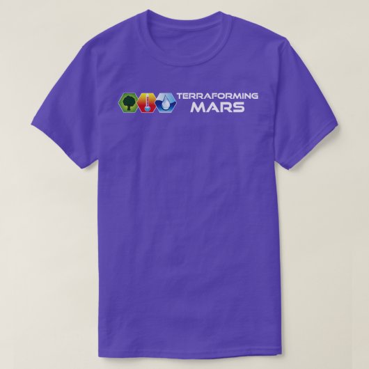 Terraforming Mars Kleur Iconen T-shirt (Design voorkant)