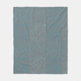 Terrain Pattern Blue 01bx4 Grey BG Fleece Deken