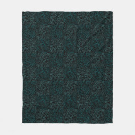 Terrain Pattern Green 01bx4.Black Fleece Deken