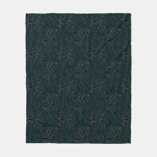 Terrain Pattern Green 01bx4.Black Fleece Deken (Voorkant)