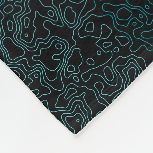 Terrain Pattern Green 01bx4.Black Fleece Deken (Hoek)
