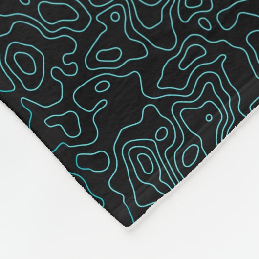Terrain Pattern Green 01bx4.Black Fleece Deken (Hoek)
