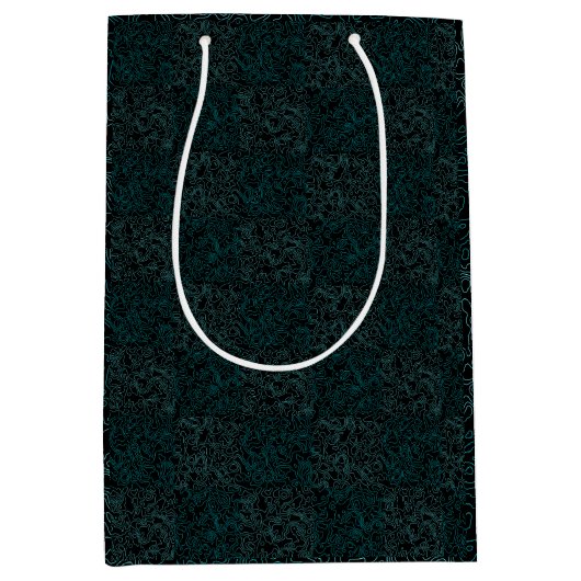 Terrain Pattern Green 01bx4.Black Medium Cadeauzakje (Voorkant)