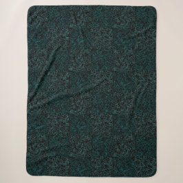 Terrain Pattern Green 01bx4.Black Sherpa Deken