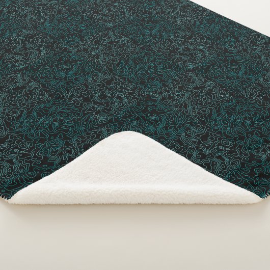 Terrain Pattern Green 01bx4.Black Sherpa Deken (3/4)