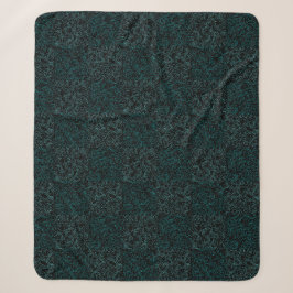 Terrain Pattern Green 01bx4.Black Sherpa Deken