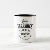 Terrance Lifetime Lid Persoonlijke naam Tweekleurige Koffiemok (Center)