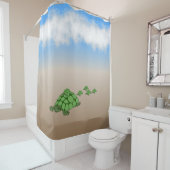 Terrapin Familie reizen Douchegordijn (In situ)